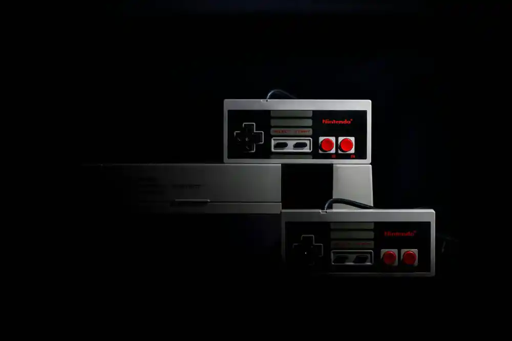 Close up of classic 8-bit directional pad