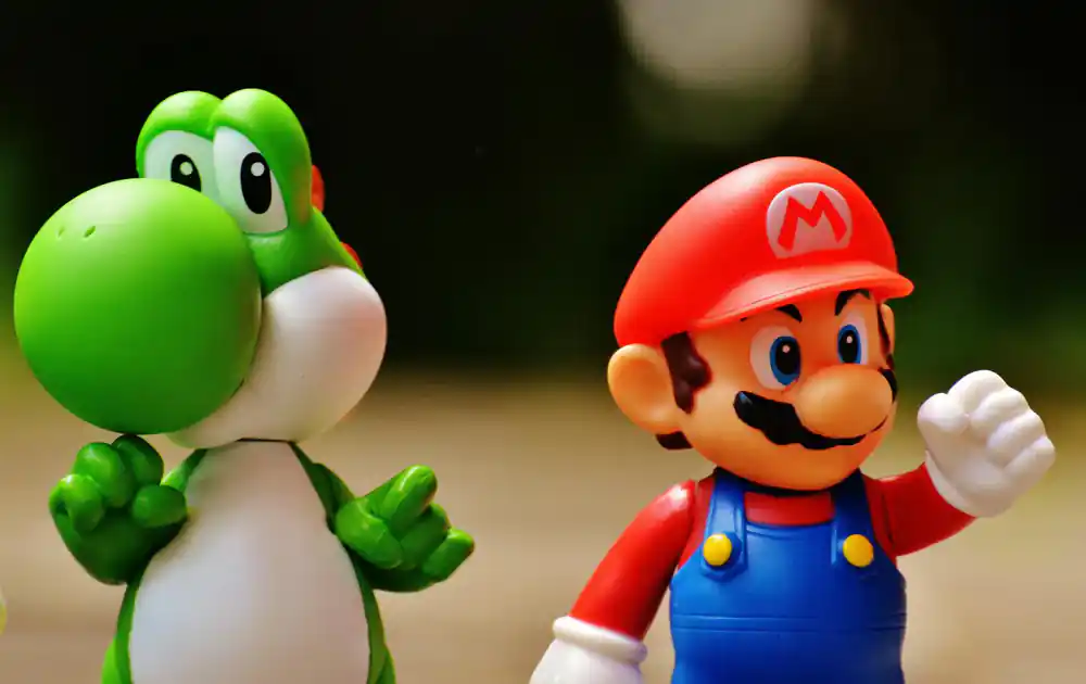 Super Mario Bros retro gameplay visualization