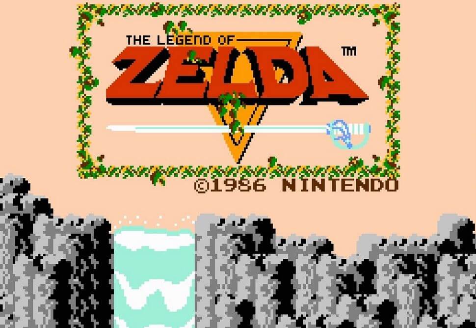 The Legend of Zelda retro gold cartridge visualization